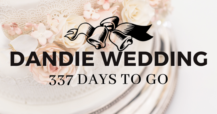 Dandie Wedding: 337 Days to Go